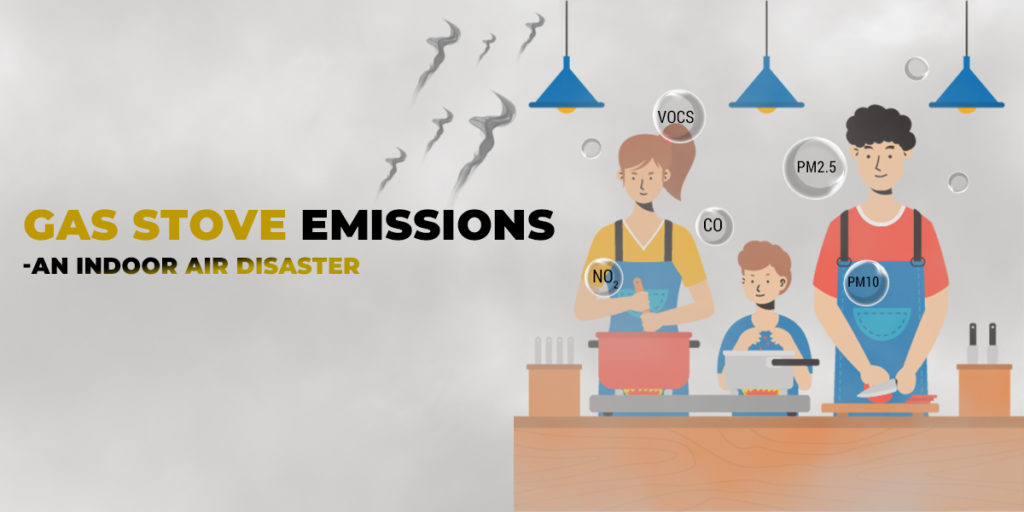 Natural gas stove emissions