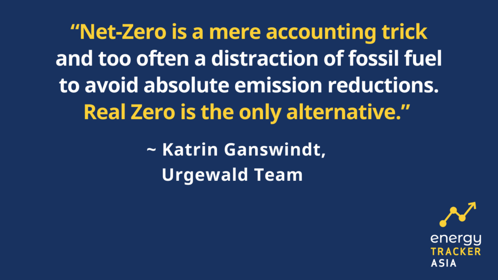 quote about coal financing, coal financing Asia, net-zero