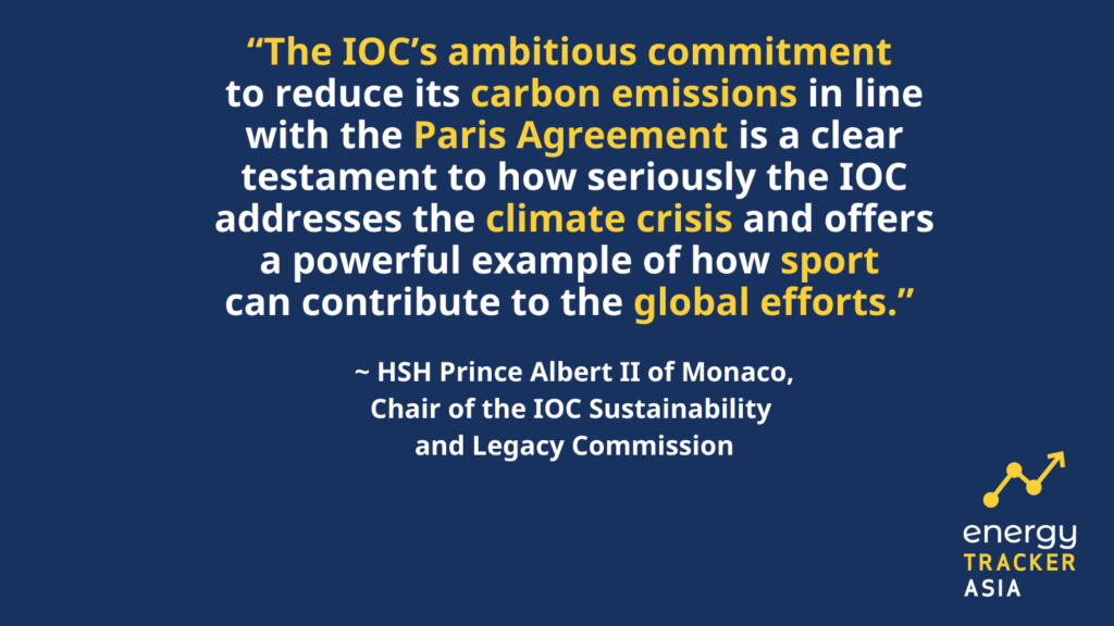 renewable energy, Paris Agreement, Tokyo 2021, Tokyo Olympics, Tokyo Carbon Offset Programme, carbon offset, green sports