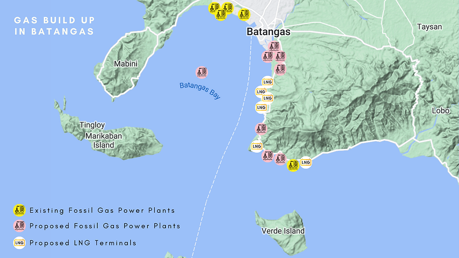 Gas Build Up in Batangas Map